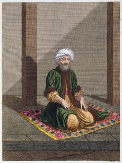 Turkish Man, Praying by Gerard Jean Baptiste Scotin